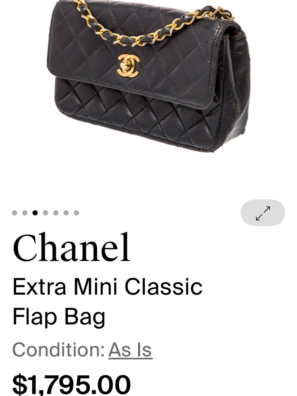 CHANEL Black Quilted Mini Flap Bag with Gold